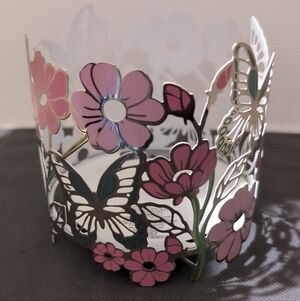 Bath and Body Works 3 wick Floral Butterfly Candle Holder